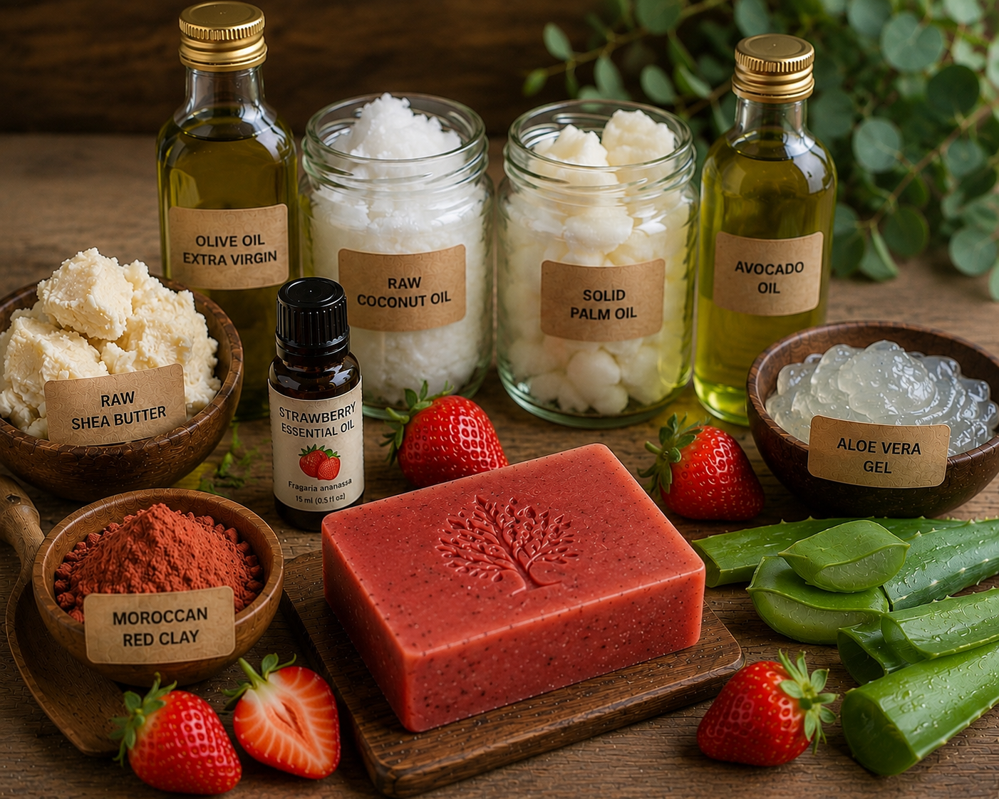 Strawberry and Aloe Soap