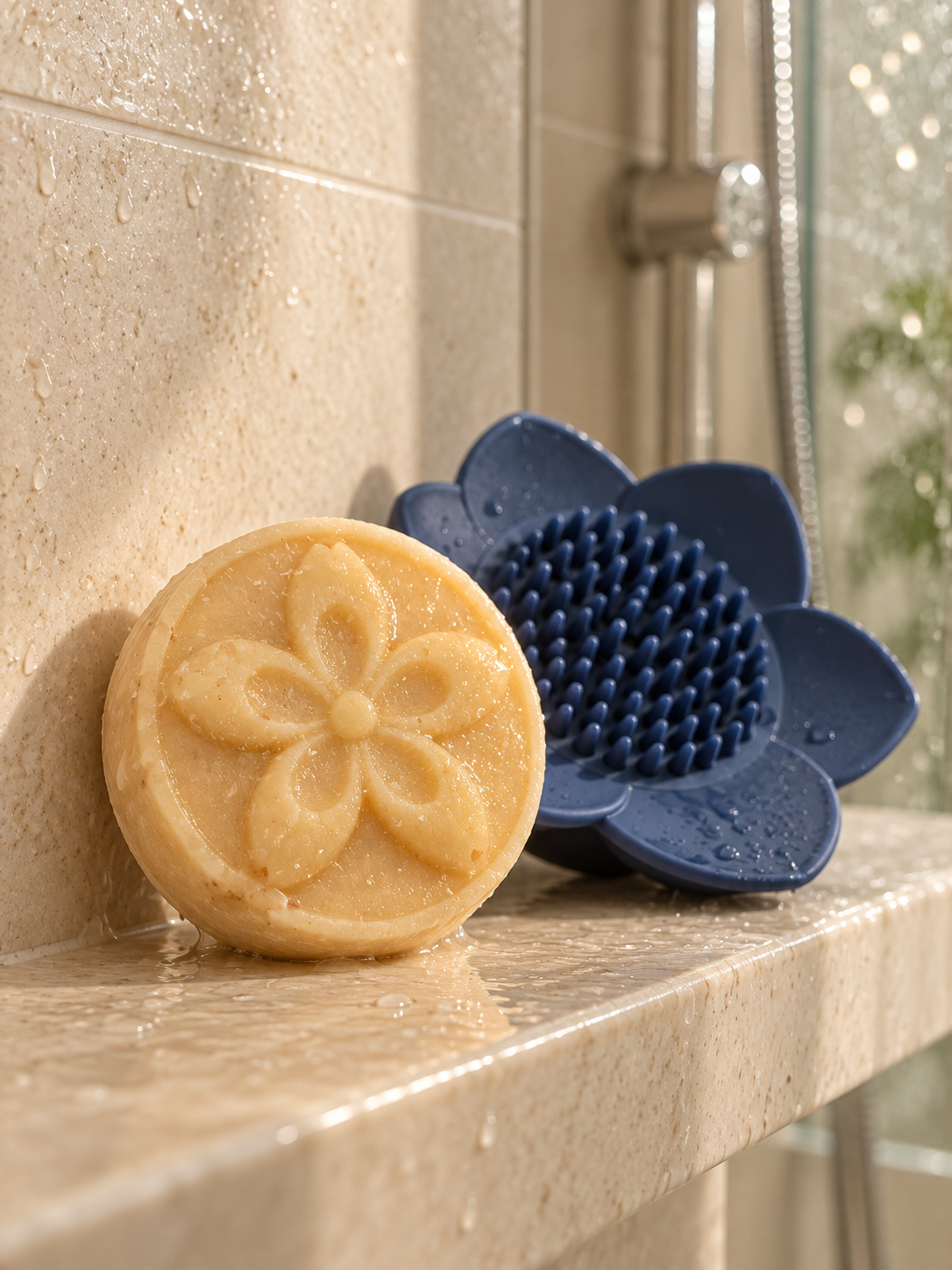 Rosemary and Lavender Shampoo Bar with Saver Dish